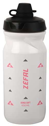 ZEFAL Sense Soft 65 No Mud - Borraccia Bici e MTB Con Protezione Della Tettarella - Senza BPA - Borraccia Sportiva e Ciclismo Inodore e Leggera - 650ml, Bianco