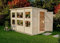 Storehaus Geräteschuppen Gregor XL mit Pultdach, Gartenhaus klein B 306 x T 186 cm, Anzuchthaus aus Fichtenholz inkl. Fundamentrahmen, 5,69 m² Grundfläche, Nut-und-Feder-Bauweise, 12 mm Wandstärke
