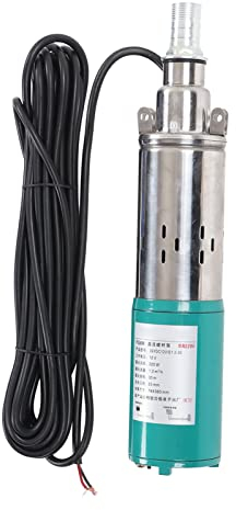 JMorCO Pompe à vis DC brossée, Filtre en Acier Inoxydable Pompe de puits Submersible Solaire DC12V 30 mètres de Levage à Aimant Permanent Bonne Lubrification 220W pour la Maison