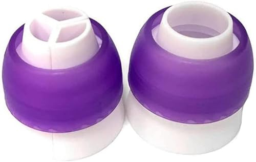 Generic Russian Piping Nozzles Set, Purple Metal Cake Decorating Nozzles, 2 Pieces