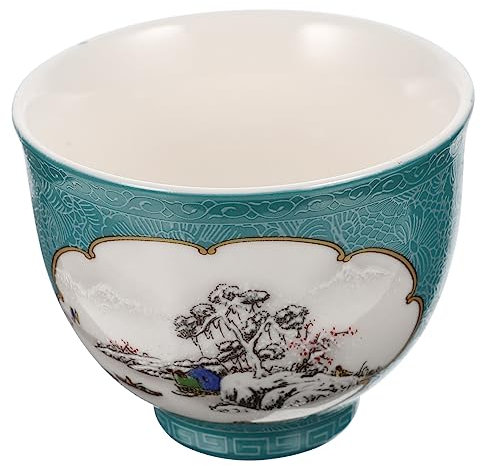 BESTonZON Keramik-teetasse Retro Mit Tuschmalerei Haushalts-teetasse Tee-trinktasse Für Jasmintee Und Grünen Tee Praktisch Für Zuhause Und Büro
