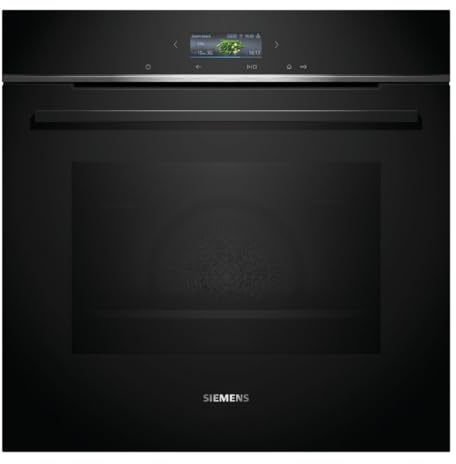 Siemens HB734G1B1, iQ700 Four intelligent encastrable 60 x 60 cm, fabriqué en Allemagne, noir, ecoClean & humidClean, auto-nettoyage, Air Fry, programmes automatiques, écran tactile coloré, efficacité