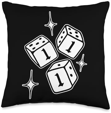 111 Angel Number Dice Stars Manifestation Throw Pillow