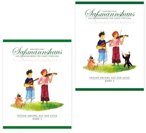 Früher Anfang auf der Geige Band 3 + 4 | Eine Violinschule für Kinder | Saßmannshaus | BA09673 + BA09674 | Bärenreiter Verlag | ISMN 9790006536474 + 9790006536481 | Soundman Kolophonium