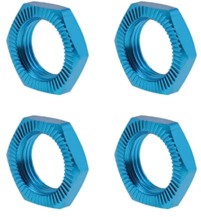 ECSiNG 4 Piezas Tuercas de Rueda de Aleación de Aluminio de 17 Mm Rueda de Coche RC Tuerca de Cubo Hexagonal Rosca de 1,0 Mm para Coche Modelo RC 1/8 Llave de 17 Mm Diámetro de Rosca de 12mm