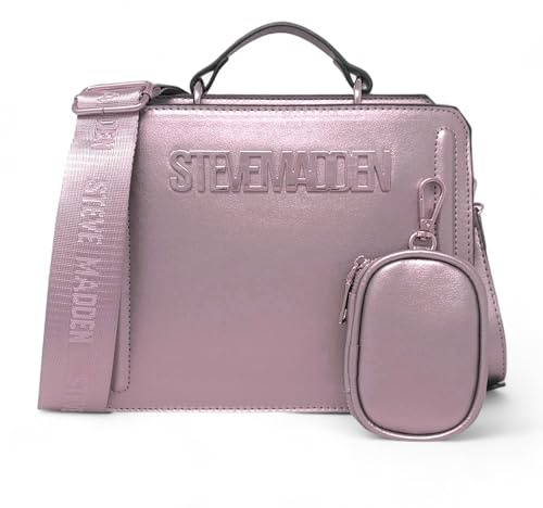 Steve Madden Damen Metallic Bevelyn Bag (Pink Metallic)
