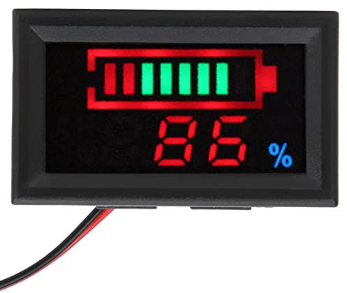 Yuecoom YB27VE Tester digitale per tensione ed elettricità a LED per auto elettrica, tester digitale per batteria per auto, voltmetro e analizzatore del sistema di ricarica con (Batteria al litio 48V)