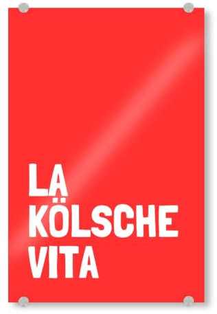 artboxONE Acrylglasbild 60x40 cm Städte/Köln La kölsche vita - rot Bild hinter Acrylglas - Bild köln kölle köln