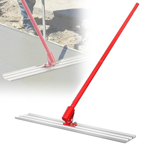 Halterung für Zementkellenwerkzeuge, Glättkelle – Betonglätter zum Verputzen, Betonoberflächenbehandlung – Glättkelle aus Magnesium für Beton mit 5,4 m langem Drehgriff (Griffe + 150 x 20 cm/59 x 7,