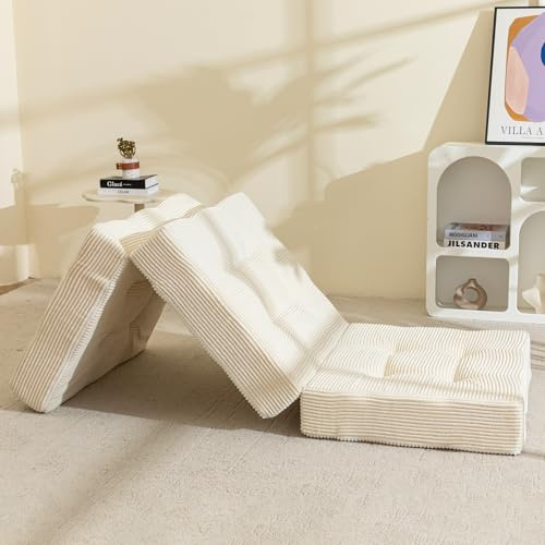 MAXYOYO Vikbar madrass för 1 person, 15 cm tjock för konvertibel futon, bärbar bäddsoffa, gästmadrass, extra säng, 90 x 190