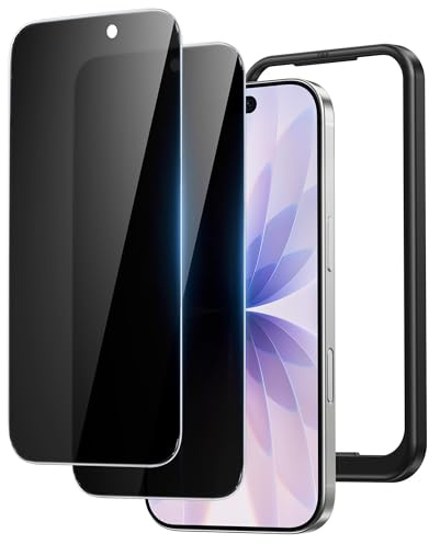 NIMASO für iPhone 17 Panzerglas Privacy 6.3-Zoll, 2er Pack 9H Härte Anti-Spy Schutzfolie Militärgrad Splitterfest, Kratzfest, mit einfachem Installationswerkzeug