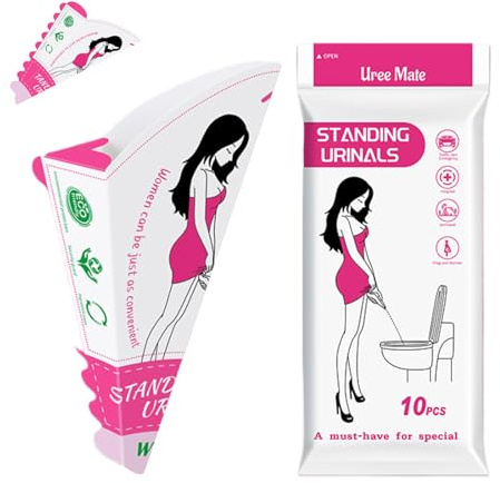 Embudo Urinario para Mujeres para Viajes | Embudo Urinario Papel - 10 Piezas Plegable Antifugas Impermeable Higiénico para Atención en el Hogar Eventos Exteriores Viajes
