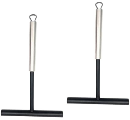 BEBEMOKO Untador De Crepes 2 Piezas, Acero Inoxidable y Nailon, Práctico Esparcidor Para Panqueques, Herramienta Doméstica Para Cocinar, Accesorio De Cocina Compacto Para Uso Diario