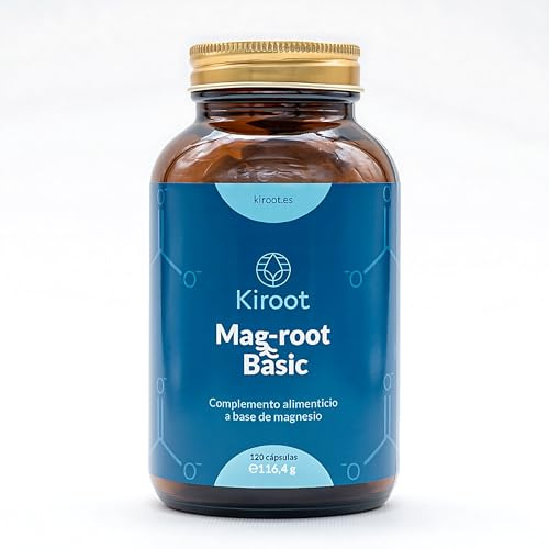 Kiroot Mag-Root Basic 120 Comprimidos - Magnesio Citrato y Bisglicinato - 212mg Magnesio Total - Suplemento para Músculos y Huesos