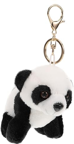 HQHYGM fluffig panda nyckelring gosedjur hänge lätt nyckelring för väska handväska skolväska söt panda berlock