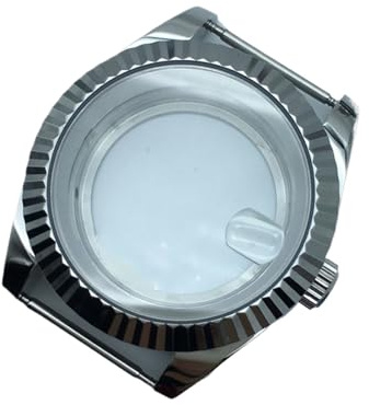 1 st 40 mm herrklocka Explorer, boett, silverfärgat jubileumsarmband, safirglas, for NH34, NH35, NH36, NH38, urverk, 28,5 urtavla(Watch case 5)