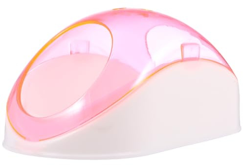 SOLUSTRE Sandbadehaus im Zufällige Farbe aus Kunststoff Hamster mit Halbdurchsichtigem Design und Sandschaufel Stresslinderndes Sandbadezimmer für Kleintiere Wie Hamster und Chinchillas
