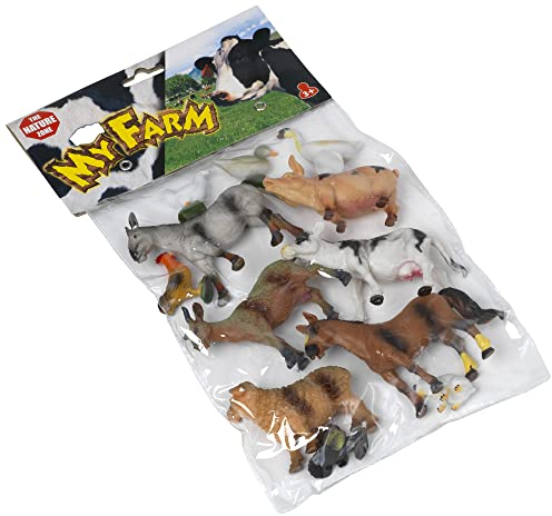 PETERKIN | My Farm - 12 Piece Farm Animal Figure Set | Includes horse, donkey, cow, sheep, goat, pig, chickens, duck, swan and rabbit | Farm Animals & Figures | Ages 3+