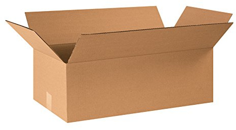 BOX USA 24128R Corrugated Cardboard Box 24 L x 12 W x 8 H, Kraft, for Shipping, Packing and Moving (Pack of 25)