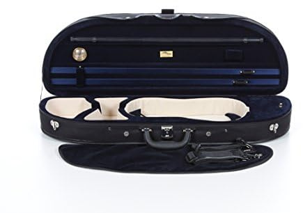 Schaumstoff Geigenkoffer 4/4 Classic Schwarz - Marineblau M-case