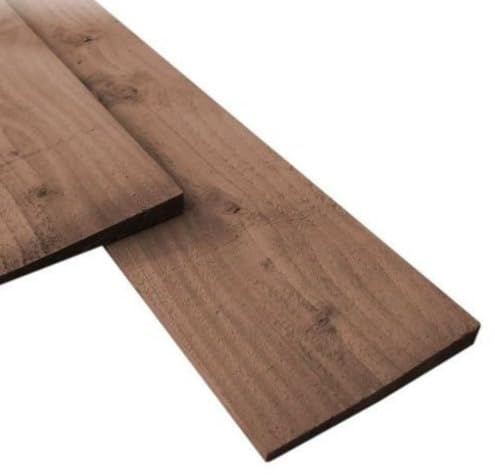 Ashby Harrington Feather Edge Fencing Board Treated Brown 22mm x 125mm x 1200mm Pack of 5