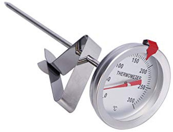 DOITOOL Termometri per frittura con termometro da Cucina a Lettura istantanea a Clip termometro a quadrante a Gambo Lungo in Acciaio Inossidabile per Tacchino Barbecue griglia (15 cm)