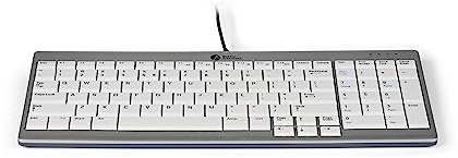 BakkerElkhuizen UltraBoard 960 Clavier Compact Standard QWERTY américain Filaire Gris Clair/Blanc
