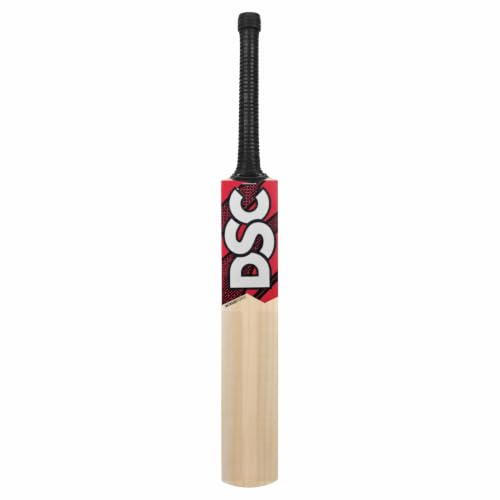 DSC Intense Force Kashmir Batte de Cricket en Saule pour Balle en Cuir |Taille 4 | Poids léger | Couverture Gratuit Men's, Beige