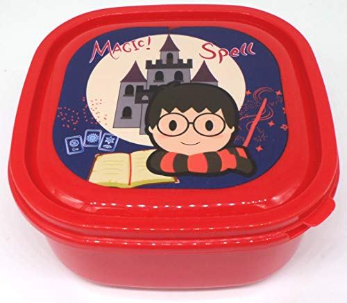 TLD Harry Potter Pausenbrotdose - Offiziell Lizensiert - Rot - 13.5 x 13.5 x 6 cm - PVC-frei - PP Kunststoff - Sandwich Box