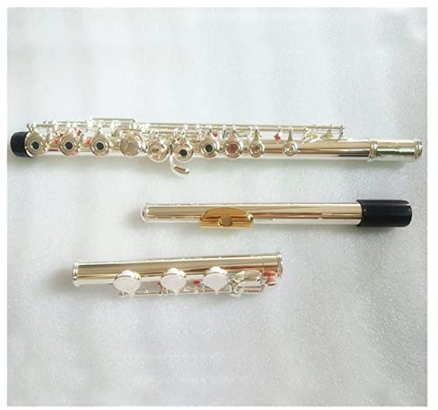 Querflöte Silberne Flöte Musikinstrument 17 Öffnen Sie E-Key Silber C Tune Flöte Gold Mundstück