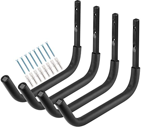 Robuste Kajak-Aufbewahrungshaken für Garage und Innenbereich, 38,8 cm, Wandmontage, 2 Paar Kanu-Aufbewahrungsregale für Paddelbrett, Leiter, Surfbrett, Snowboard (38,8 cm)