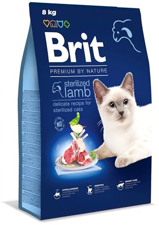 Brit Premium av naturlig sterilös torr katt mat lamb 8 kg