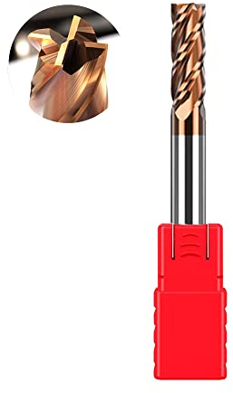 ASNOMY VHM Fresa a gambo in metallo duro, rivestita AlTiN 55 HRC 4, taglio, foratura, fresatura, finitura, immersione, CNC, carburo di tungsteno (5 mm)
