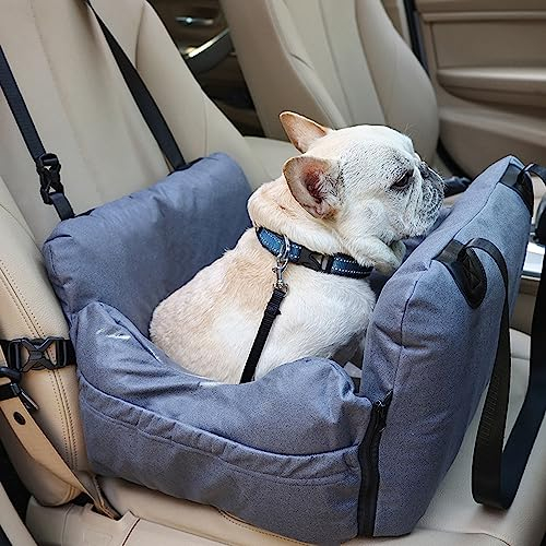 Bylphy Hund Autositz Waschbare Katze Hund Sitzerhöhung Autositz mit Clip-on-Sicherheitsleine und Lagerung Tasche, Tragbar Abnehmbare Haustier Sicherheit Autositz für Kleine Mittelgroße Hunde Katzen