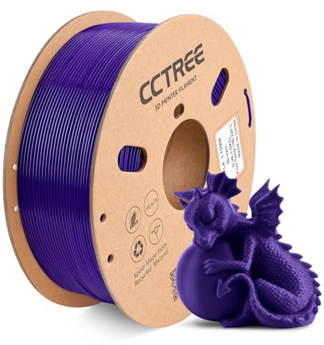 CCTREE PLA+ Filament 1.75mm, Stronger and Toughness 3D Printer Filament PLA Plus, Dimensional Accuracy +/- 0.03 mm, 1KG Spool (2.2 lbs), 3D Druck Filament for Most FDM 3D Printers, Lila