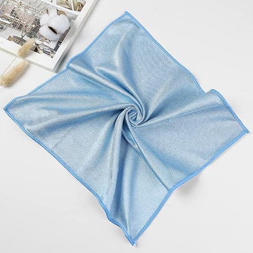 RIAAJ Küchenhandtuch-Reinigungstuch für Fenster, Glas, Auto, Boden, Lappen, Schüssel, Keramikfliesen, Wischtuch, Staubwedel, Heim-Mikrofaser-Reinigungswerkzeug, Hellblau, 40 x 60 cm