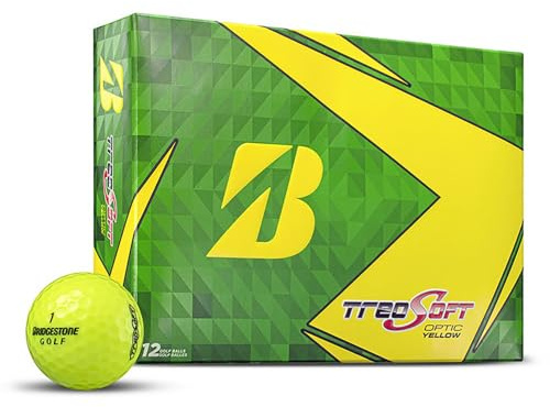Bridgestone Treosoft Golfbälle, Gelb, 12 Stück