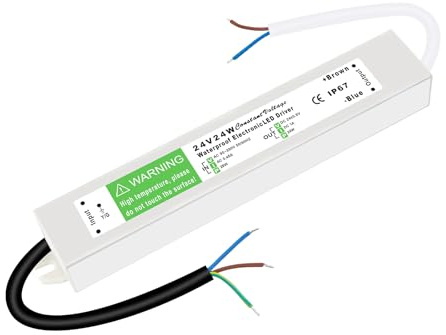 Transformador 220V a 24V 24W 1A, Driver LED 24W, Fuente Alimentacion 24V | Transformador LED 24V, Sin Ruido, Sin Parpadeo, No Regulable, Fuente Alimentacion 24V para tiras LED MR16 GU5.3 MR11 G4