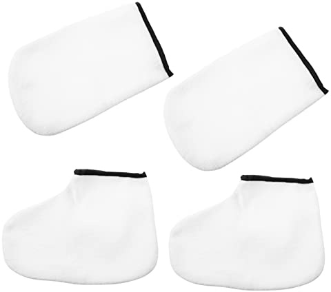 FRCOLOR 2paare Paraffinwachshandschuhe Und Fäustlinge Für Hände Und Füße Hautpflegehandschuhe Und Fußbad-abdeckungen Peelinghandschuhe Für Paraffinbad