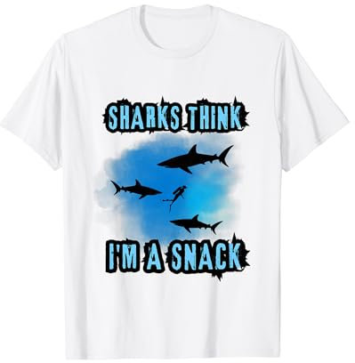 Tauchen mit Haien Haitauchen Haitaucher shark diving T-Shirt