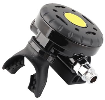 Atemregler der 2. Stufe, Leichte Tragbare Atemventilköpfe für Professionelle Tauchausrüstung, Sicheres Silikonmaterial (BLACK)