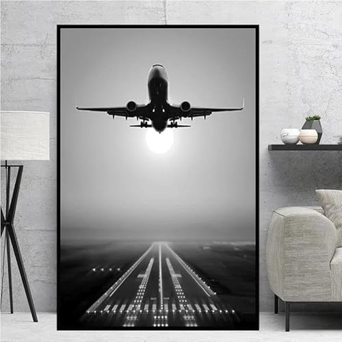 Vintage Flugzeug Kunstwerk Flugzeug Poster Und Drucke Leinwand Malerei Industrielle Landschaft Wand Kunst Bilder Für Zimmer Home Decor A1 60X90Cm Kein Rahmen