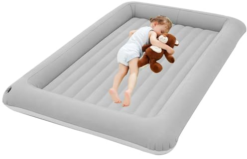Letto gonfiabile per – Materasso da campeggio da viaggio all'aperto, lettino da viaggio comodo e sicuro | Letto da viaggio per bambini con cuscino interno rimovibile, letto gonfiabile con telaio