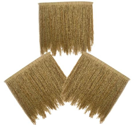 Cabilock Tetto di Artificiale in Pe 3 Pezzi per Decorazioni Giardino Esterno Aspetto Vivido e Resistente a Raggi Solari per Paesaggistica e Modellismo