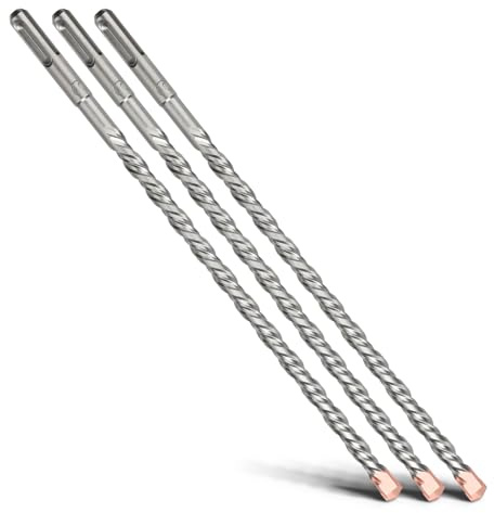 MOXPIFY Punta per trapano SDS Plus a doppia elica, trapano a percussione per calcestruzzo, pietra, pietra naturale, 8 x 260 mm, 3 pezzi