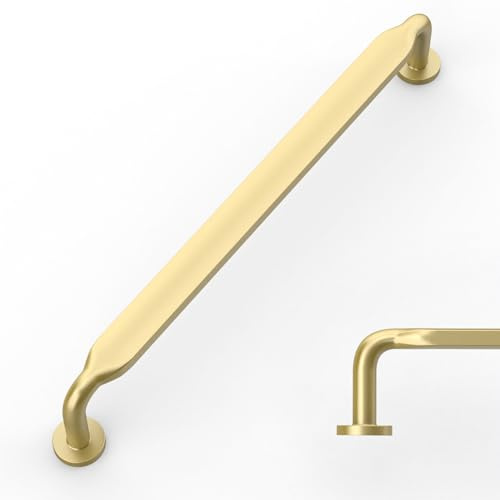 Amerdeco 10 Stück Möbelgriffe Matt Gold,160mm Lochabstand, Zinklegierung Schubladengriffe & Schrankgriffe für Küchenschränke & Kleiderschränke UK0071