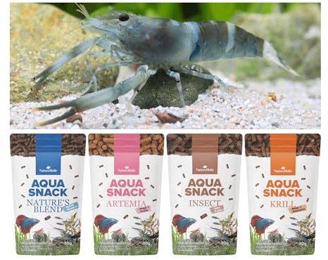 NatureHolic Macrobrachium Snackbundle | Premium Garnelenfutter für Großgarnelen im Aquarium | Proteinreiches Ergänzungsfutter für Wachstum & Panzerstärke von Garnelen