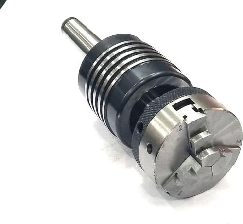 MachEl Centro rotante M12x 1 con codolo 2MT ad alta precisione con mandrino autocentrante a 3 ganasce da 50 mm, contropunta del tornio
