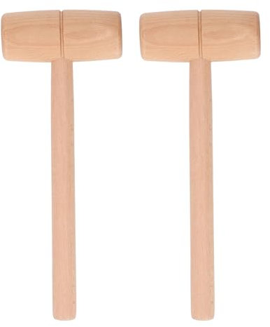 DUIMIMI 2pcs Holzhammer Multi -Zweck -Holzhammer für Möbel für Möbel, Schnitzerei, Meeresfrüchte -Knacken und Holzbearbeitung Premium -Holzmaterial, er Größe, Einschubfuge (Klein)