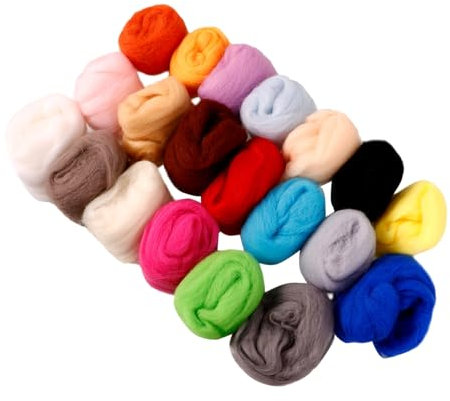 HAPINARY 1bolsa Kit De Fieltero De Lana Roving Lana Para Fieltrar Aguja De Fieltero Portátil Para Manualidades